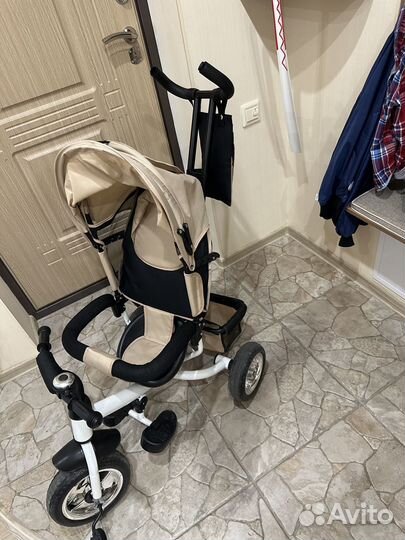 Детский велосипед трехколесный с ручкой