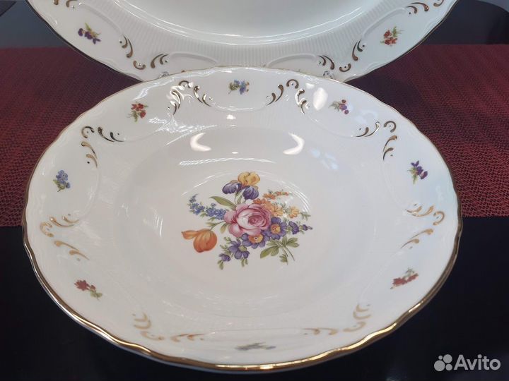 Посуда Thun1794 Чехия колл.Vicomte Золотые вензеля