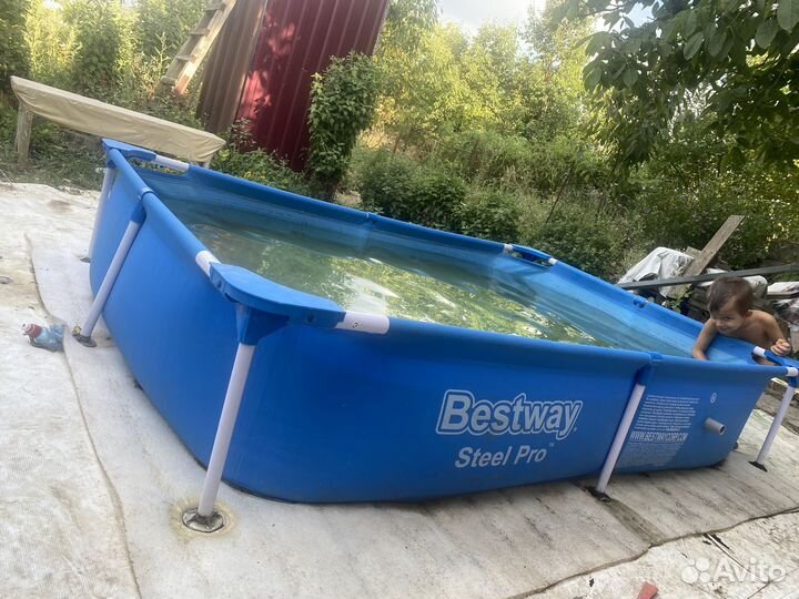 Каркасный бассейн прямоугольный бу