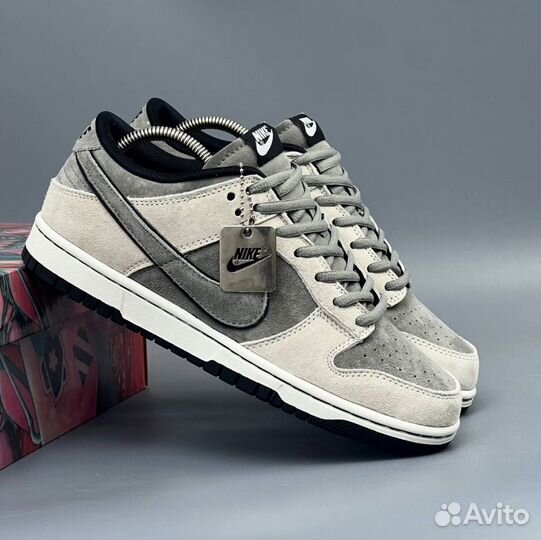 Серые кроссовки Nike Dunk SB Katushiro