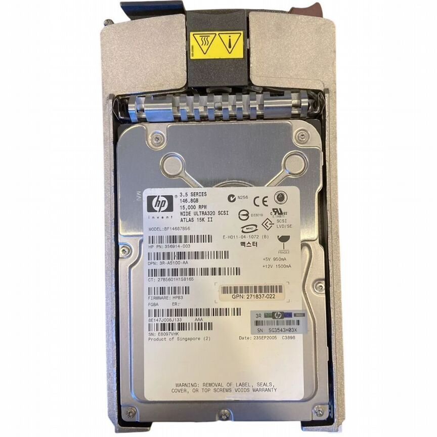 [356914-003] Жесткий Диск Hp Bf14687b56 146,8gb U320scsi 3.5" 356914-003