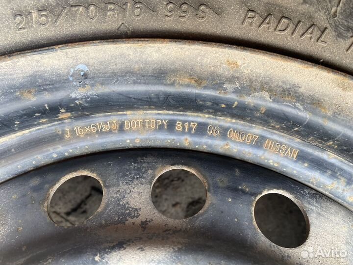 Колесо nissan 5 x 114.3 R 16. 215 70