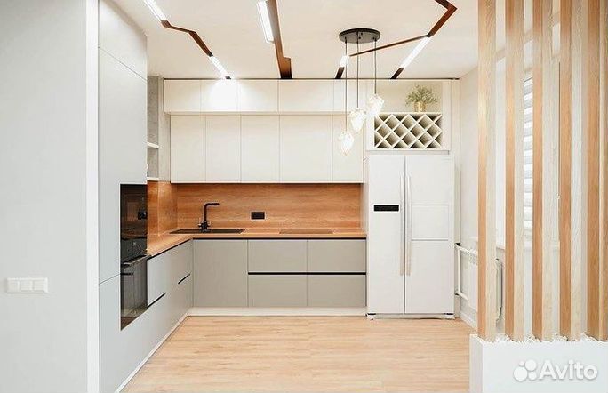 Угловой кухонный гарнитур современный