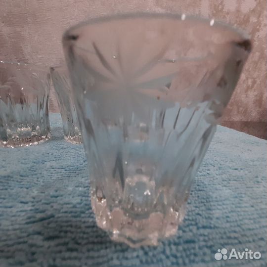 Новый хрустальный набор стопок времён СССР