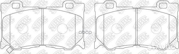 Колодки тормозные дисковые PN0389S NiBK