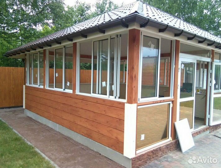 Остекление терассы с отделкой