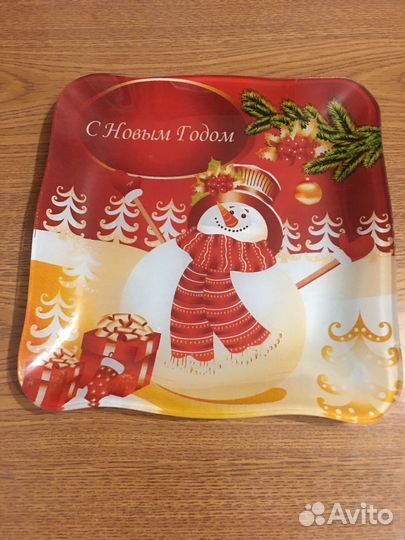 Новогодняя тарелка новая