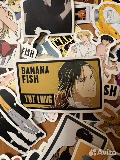 Пакет наклеек banana fish банановая рыба