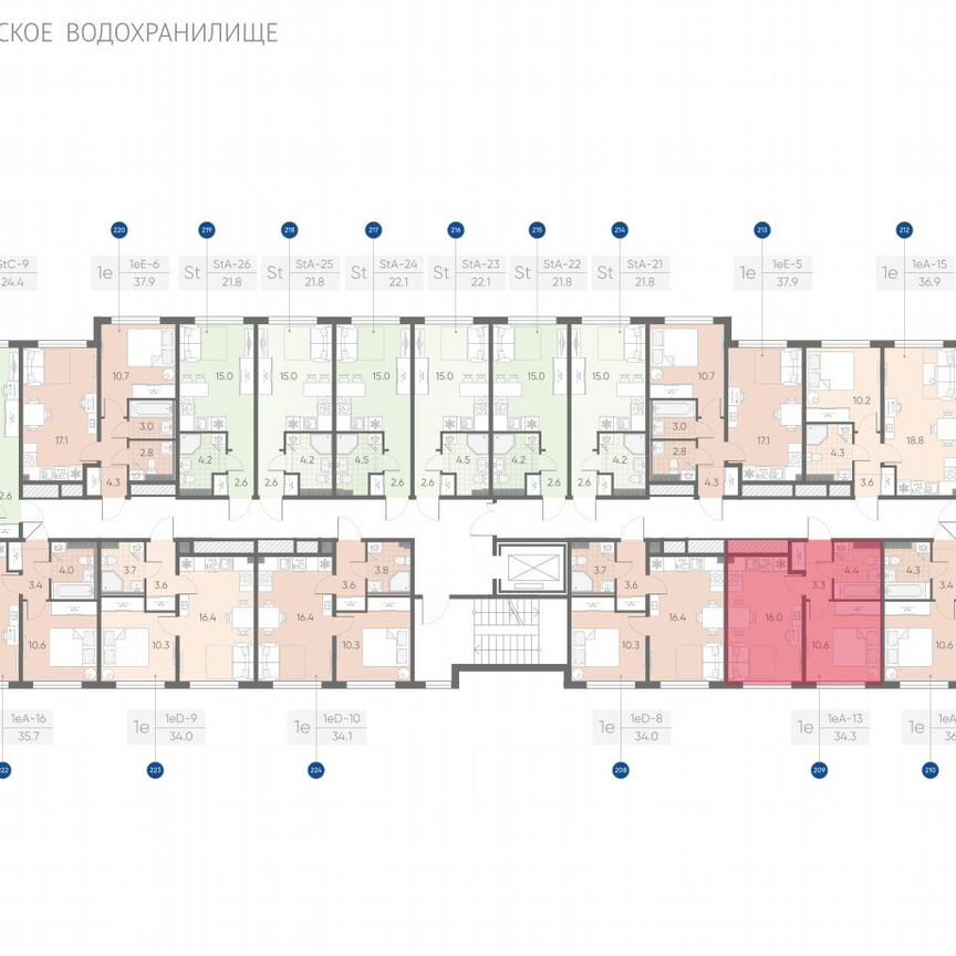 1-к. квартира, 34,3 м², 2/4 эт.