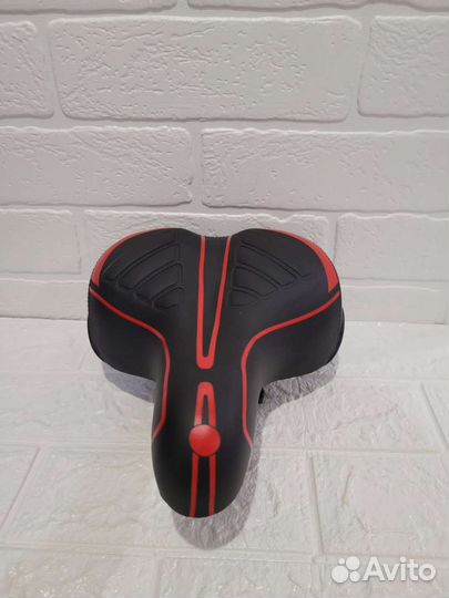 Седло велосипедное широкое универсальное