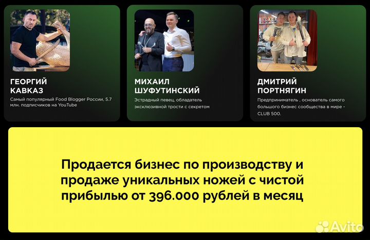 Продаю бизнес по продаже ножей с прибылью 396.000+
