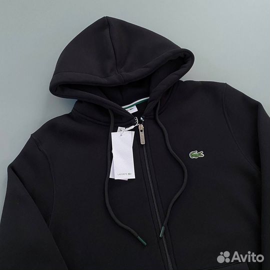 Зип худи lacoste черное