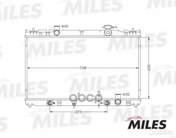 Радиатор toyota camry 2.4 01- паяный acrb051 Miles