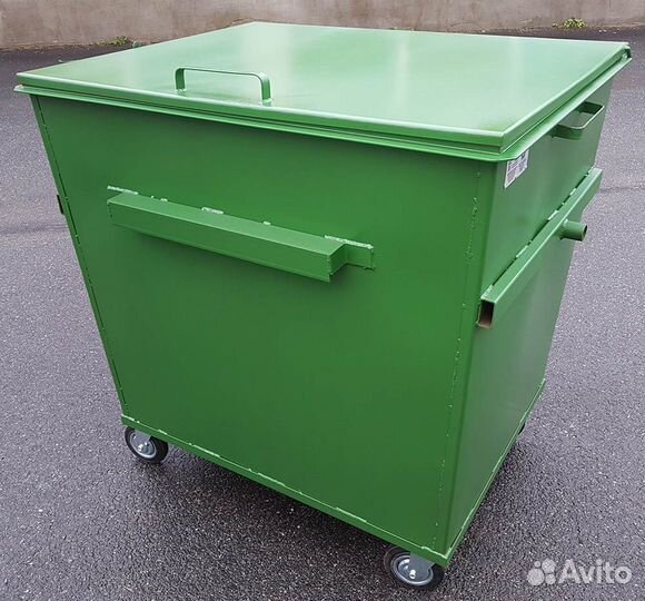 Мусорный бак металлический 1 м3