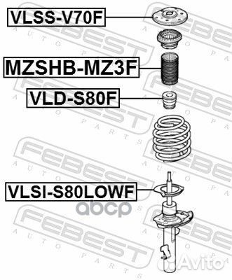 Проставка пружины нижняя vlsi-S80lowf Febest