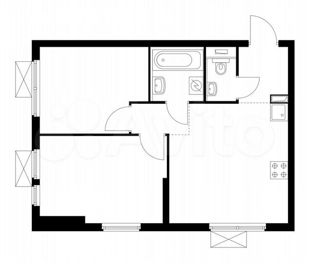 2-к. квартира, 46,4 м², 25/33 эт.