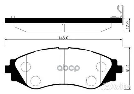 Колодки тормозные дисковые передн daewoo: esper