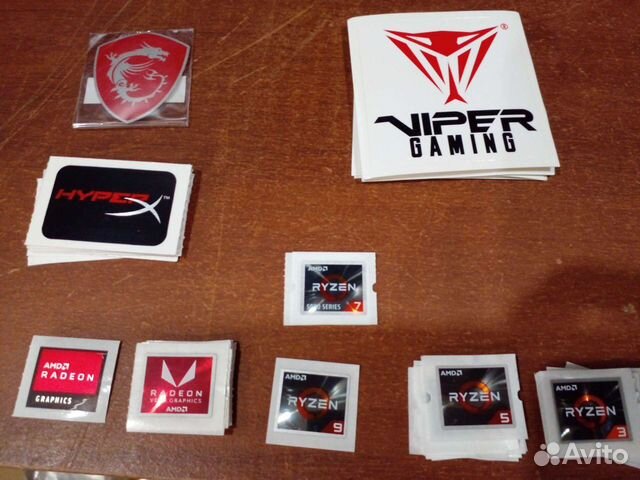 Наклейки Ryzen 3, 5, 7, 9. Vega
