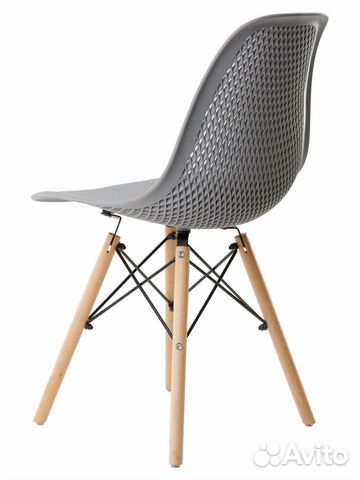 Стул ажурный в стиле eames DSW, серый NEW