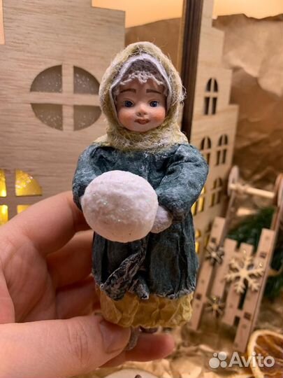 Ватные елочные игрушки