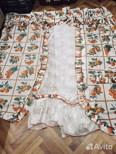 Кухонные шторы и тюль разные