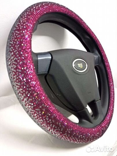 Оплетка на руль стразы