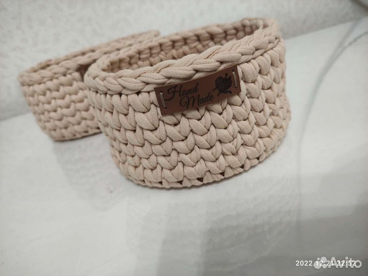 Комплект корзиночек(круглая и овальная)