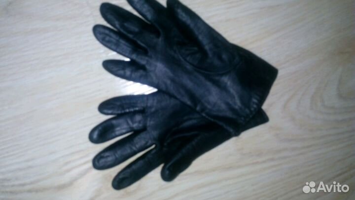 Перчатки женские кожаные, размер 6,5