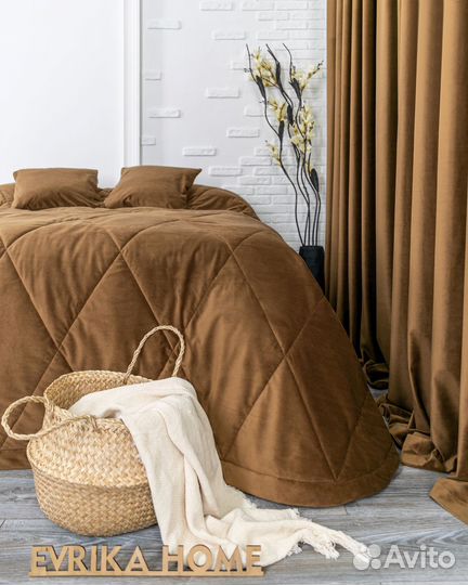 Покрывало беллиссимо тоффи новое плед бархат