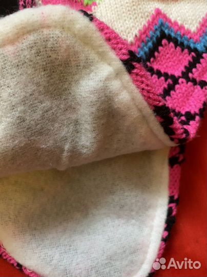 Шапка шлем для девочки новая с перчатками