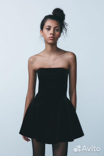 Бархатное платье Zara