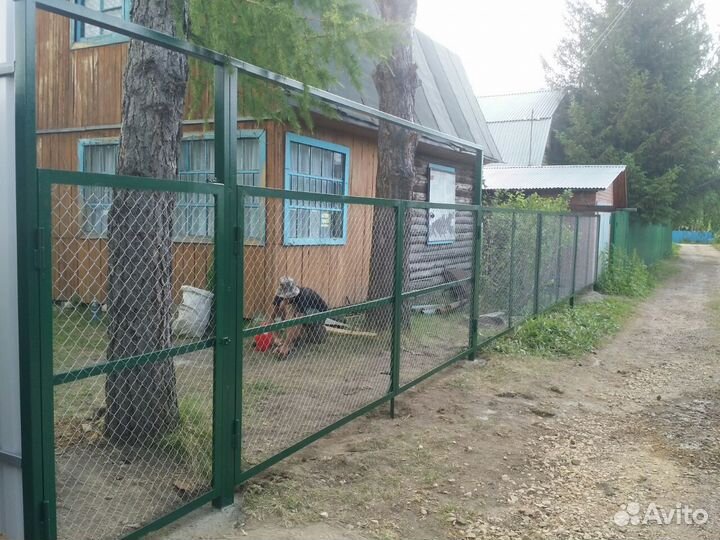 Забор сетка рабица