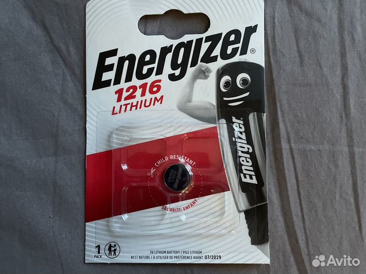 Батарейка energizer 1216 made in japan