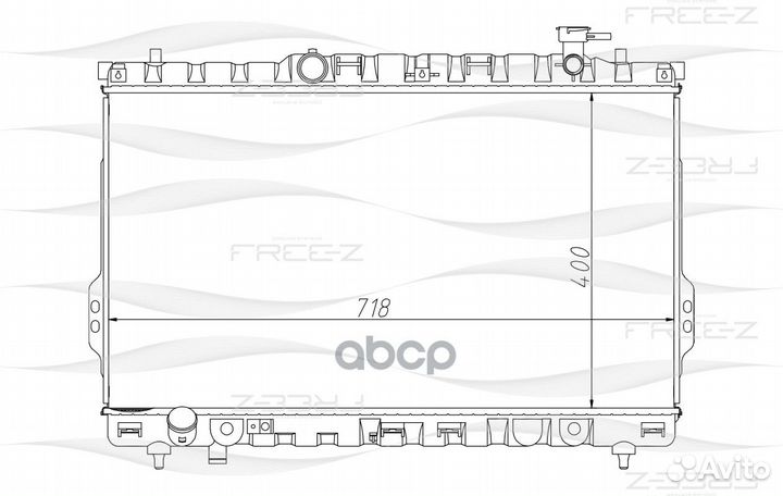 Радиатор hyundai santa FE 01- 1.6/2.0 охлаждени