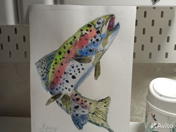 Картина с форелью