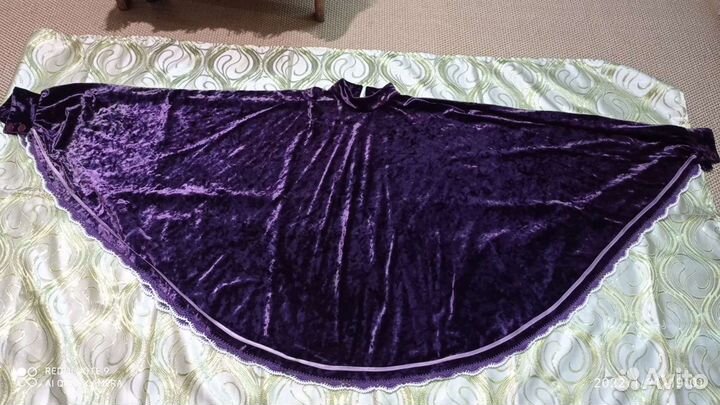 Пончо женское, бархат