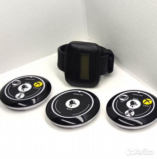 Кнопка вызова официанта, персонала с часами Эконом