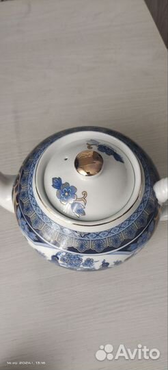 Чайник заварочный фарфоровый Бронь