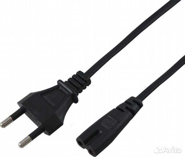 Шнур сетевой прямая вилка- С7 разъем 2x0.75mm 1,8м