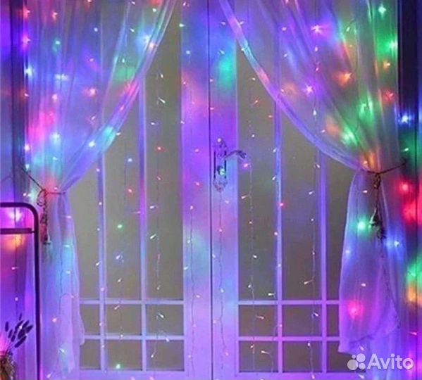 Гирлянда светодиодная штора