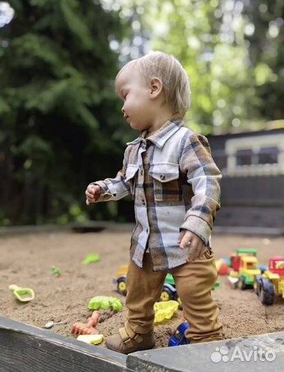 Рубашка в клетку детская