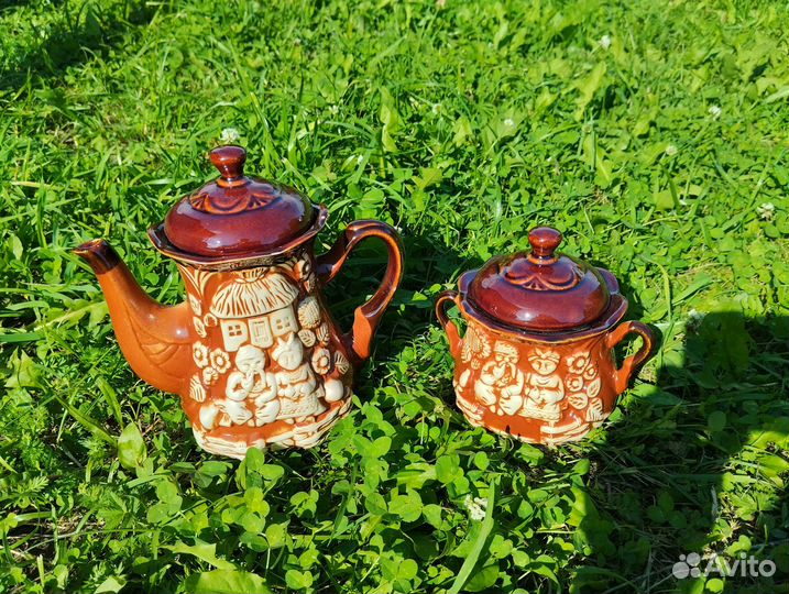 Чайный набор глиняный