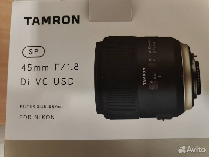Объектив Tamron 45 mm f 1.8 для Nikon F