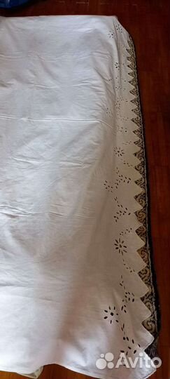 Простынь с подзором Ришелье