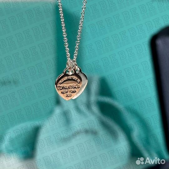 Tiffany co двойная подвеска в форме сердца