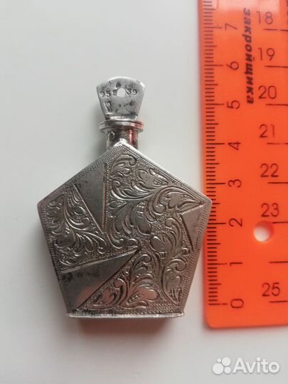 Флакон для духов, серебро 800 пробы