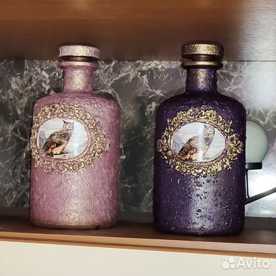 Бутылочки декупажные
