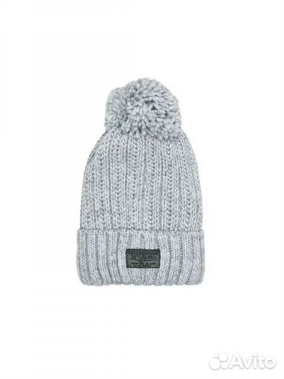 Шапка вязаная на флисе 52