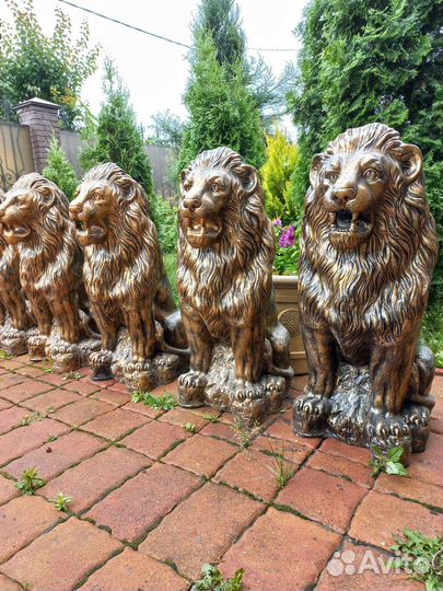 Лев интерьерная фигура подарок для дома гипс