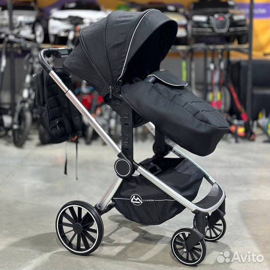 Модульная коляска Luxmom 780, 3в1, черная